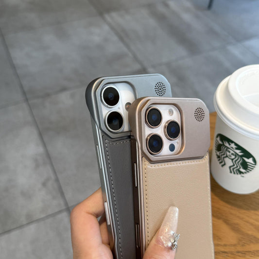 Premium Metallic AeroFLex Leather Case With Aroma Perfume Cover Compatible For iPhone Series