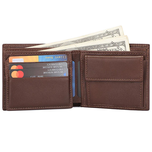 Hot Sales High Quality Genuine Leather Bifold Classic Man Wallet Leather Quality Genuine Leather Wallet for Men Wallets Slim