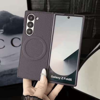 Carbon Fiber for Samsung Z Fold  Phone Case Pattern Magnetic Protection Cover, Suitable for Samsung Z Fold
