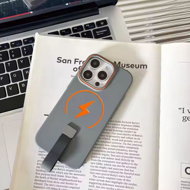 New Hanging Strap, Shiny Magnetic Skin-feel Phone case for iPhone Series