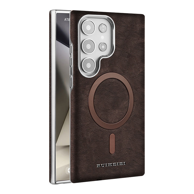 Strong Magnetic Suction High-Grade Business Phone Case for Samsung Ultra Luxury Plating Frame Design