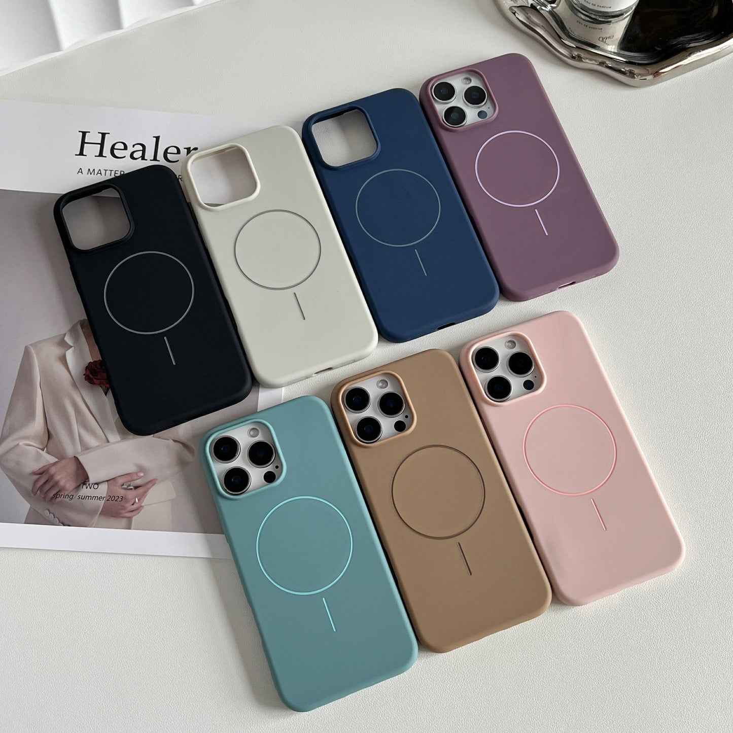 Soft Flexible TPU Shockproof Protective Glossy Soft Mag-Safe for iPhone
