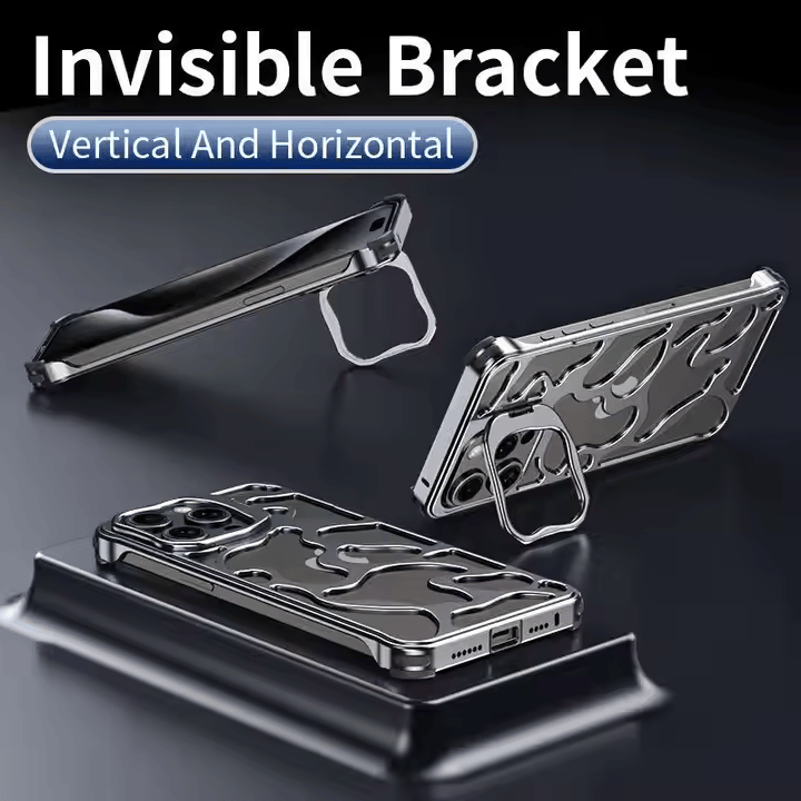 Luxury Stylish Metal iPhone  Case with Stand