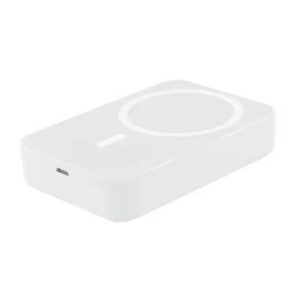 Portable Magnetic Wireless External Charger [15W Fast Charging] Compatible with MagSafe (10000mAh, Magnetic White)