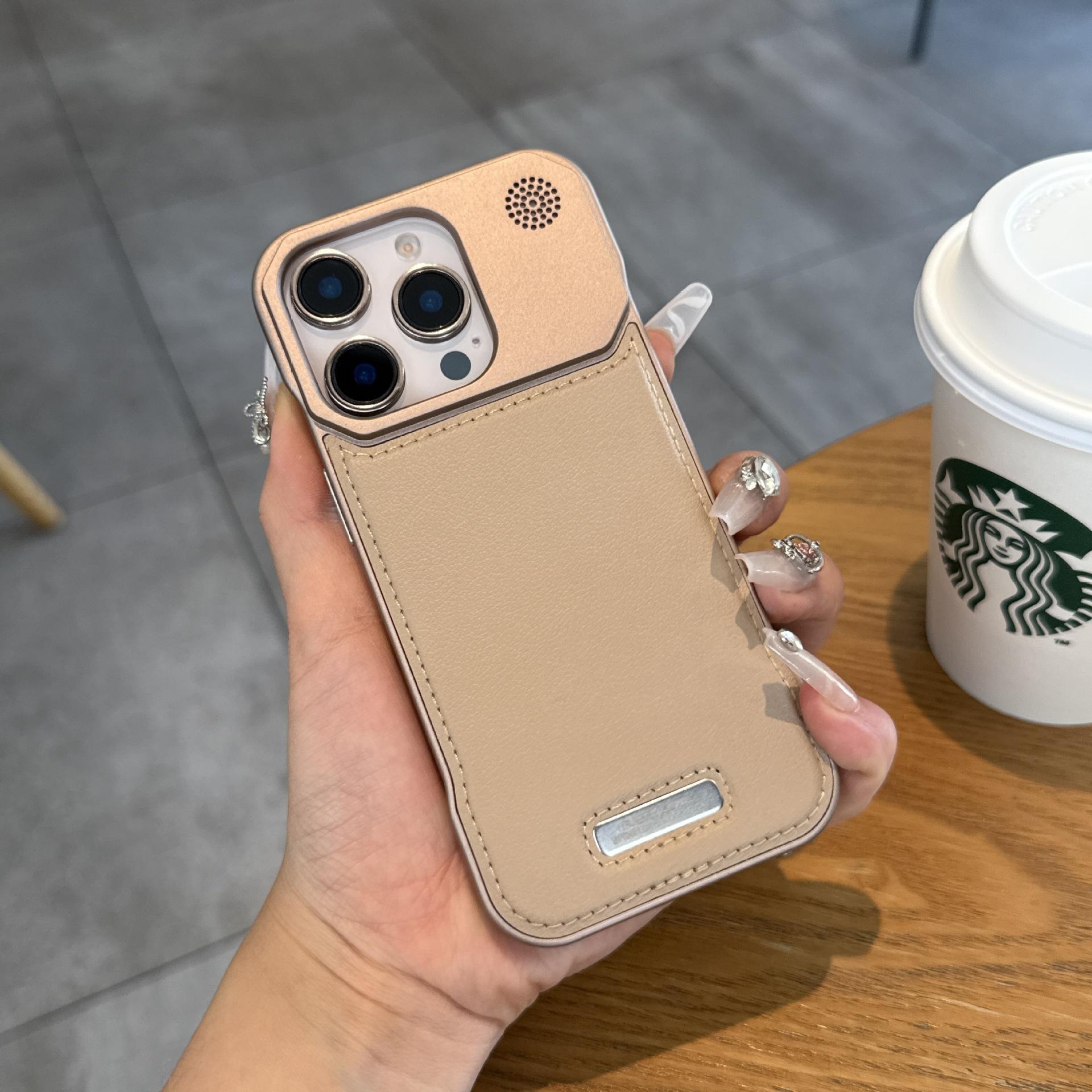 Premium Metallic AeroFLex Leather Case With Aroma Perfume Cover Compatible For iPhone Series