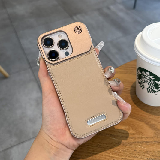 Premium Metallic AeroFLex Leather Case With Aroma Perfume Cover Compatible For iPhone Series