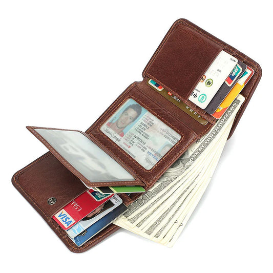 Premium Multi-Functional Men's Leather Wallet & Credit Card Holder