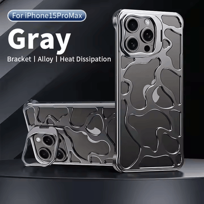 Luxury Stylish Metal iPhone  Case with Stand