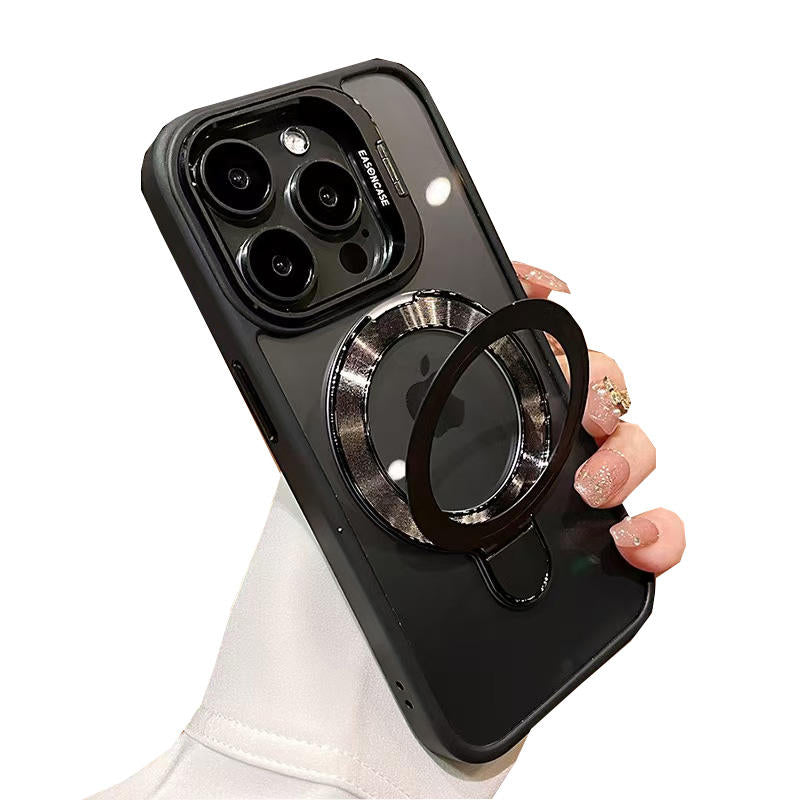 Magnetic Double Stand  Case for iPhone  integrated lens stand back covers