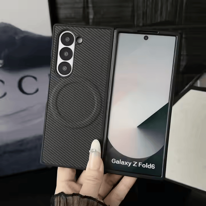 Carbon Fiber for Samsung Z Fold  Phone Case Pattern Magnetic Protection Cover, Suitable for Samsung Z Fold