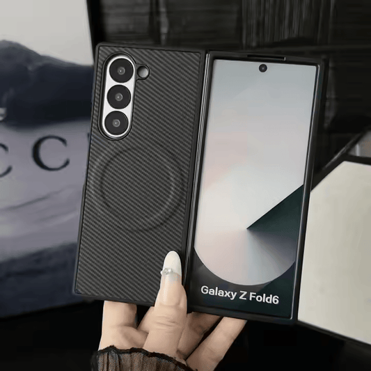 Carbon Fiber for Samsung Z Fold  Phone Case Pattern Magnetic Protection Cover, Suitable for Samsung Z Fold