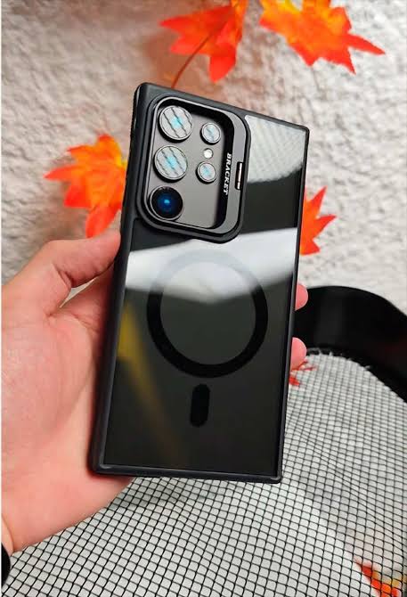 Magnetic Armor Case with Built-in Power Grip & Metal Stand for Samsung Ultra Series
