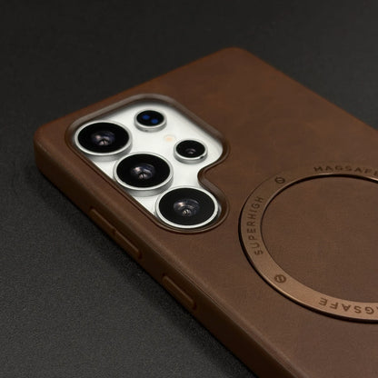 Classic Vintage PU Leather Magnetic Case for Samsung Series