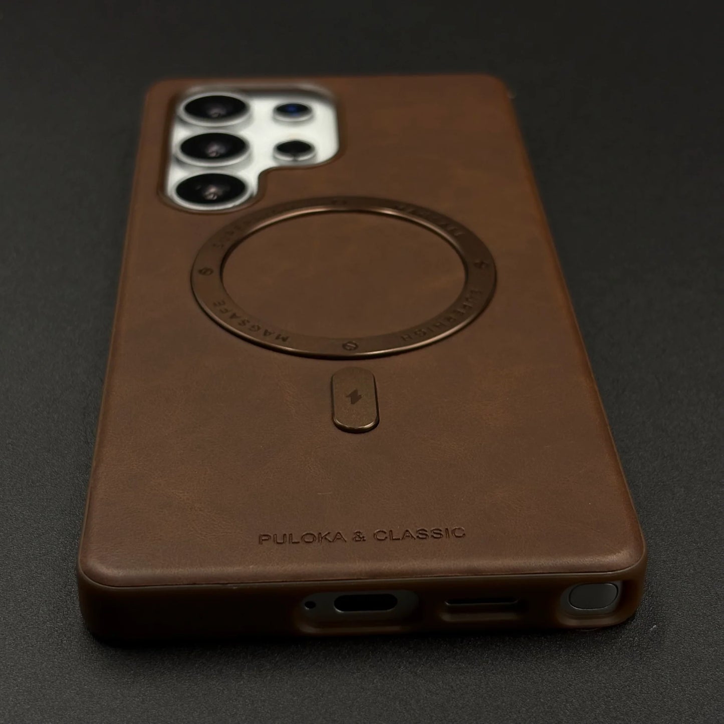 Classic Vintage PU Leather Magnetic Case for Samsung Series