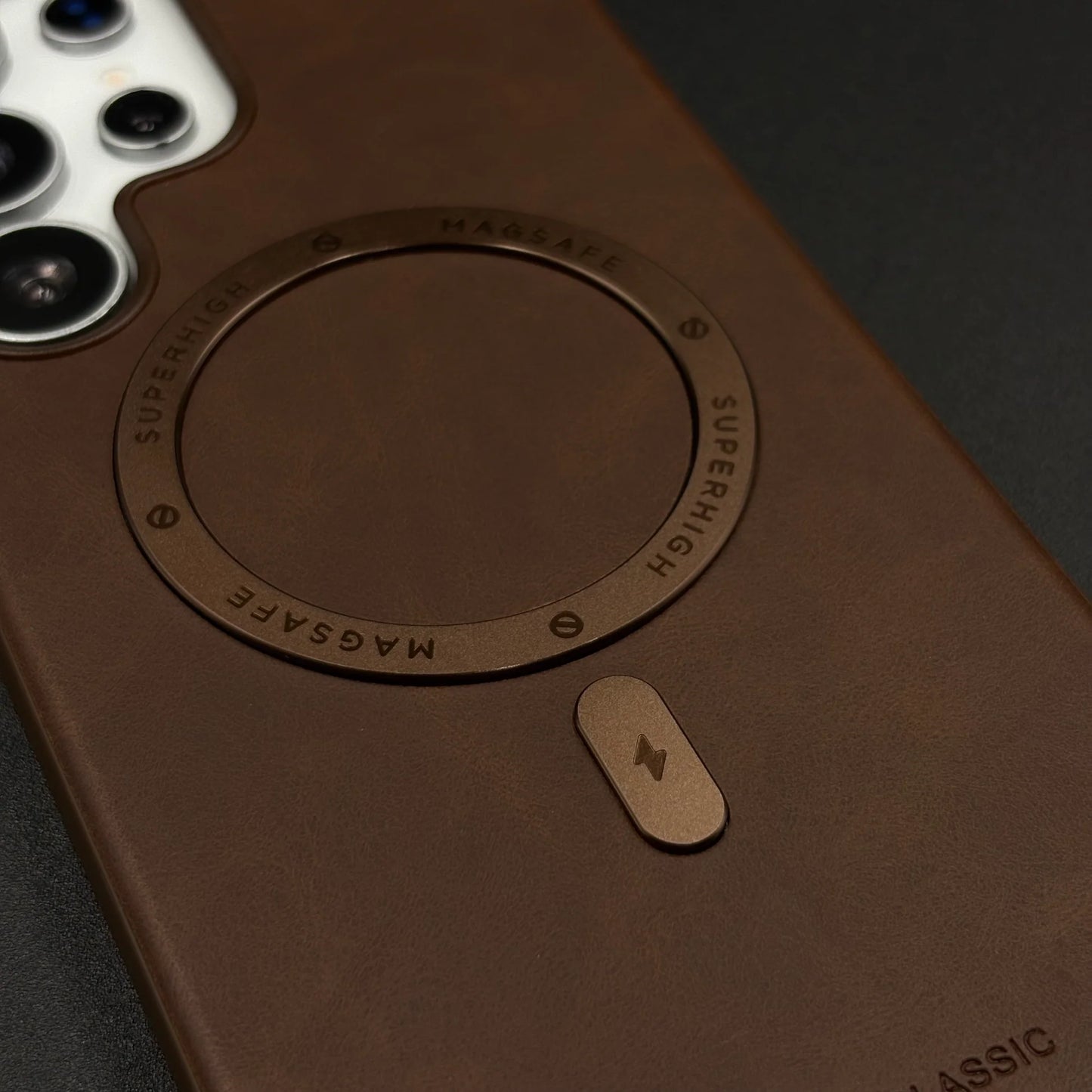 Classic Vintage PU Leather Magnetic Case for Samsung Series