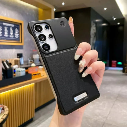 Premium Metallic AeroFLex  Leather Case With Aroma Perfume Cover Compatible For Samsung S Series