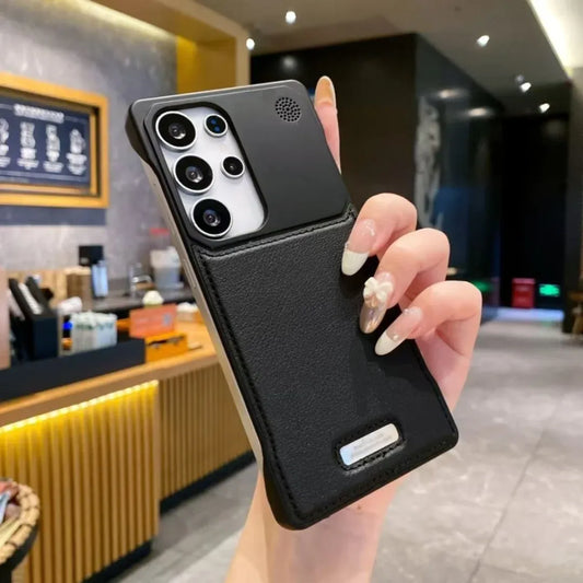 Premium Metallic AeroFLex  Leather Case With Aroma Perfume Cover Compatible For Samsung S Series