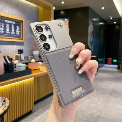 Premium Metallic AeroFLex  Leather Case With Aroma Perfume Cover Compatible For Samsung S Series