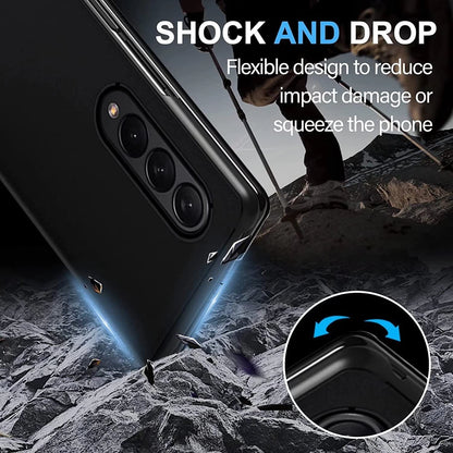 Flip Plating Mirror Case with Stand Function,PC/PU Translucent Clear View Shockproof Phone Protective Case Cover for FOLD