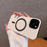 Luxury Leather Print Genuine PC Magnet Phone Case for iPhone Series Shockproof Back Protection