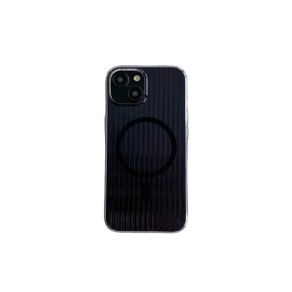 Glossy Wavy Texture Magnetic Wireless Charging Phone Case for iPhone Series