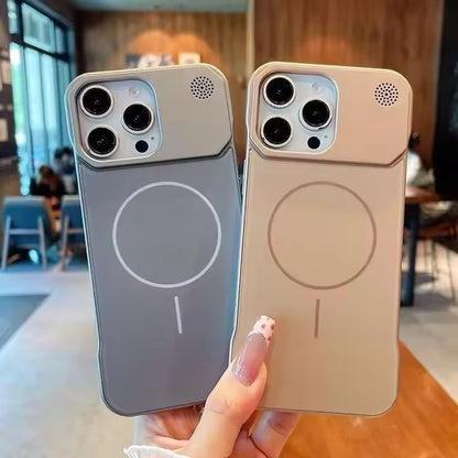 Ultra thin Borderless Magnetic Matte Case For iPhone Series