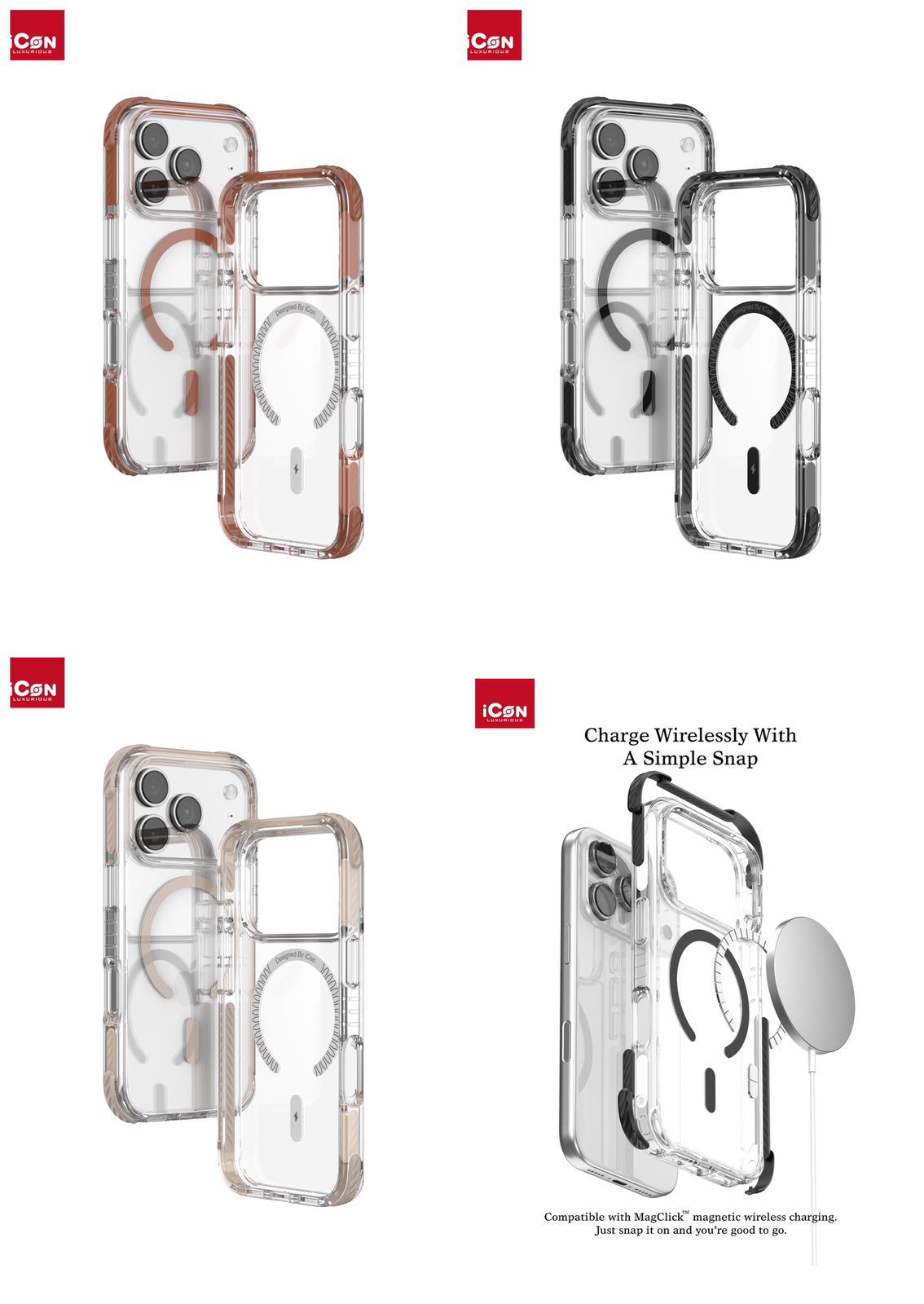 MagSafe Anti Yellow Clear Transparent Frost Shield Case